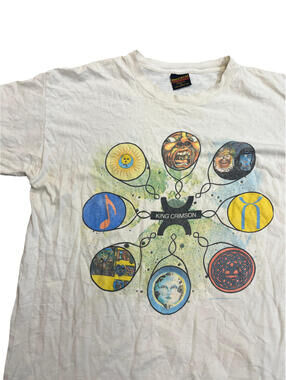 Vintage 1995 King Crimson "Album Discography" t-shirt Size. XL